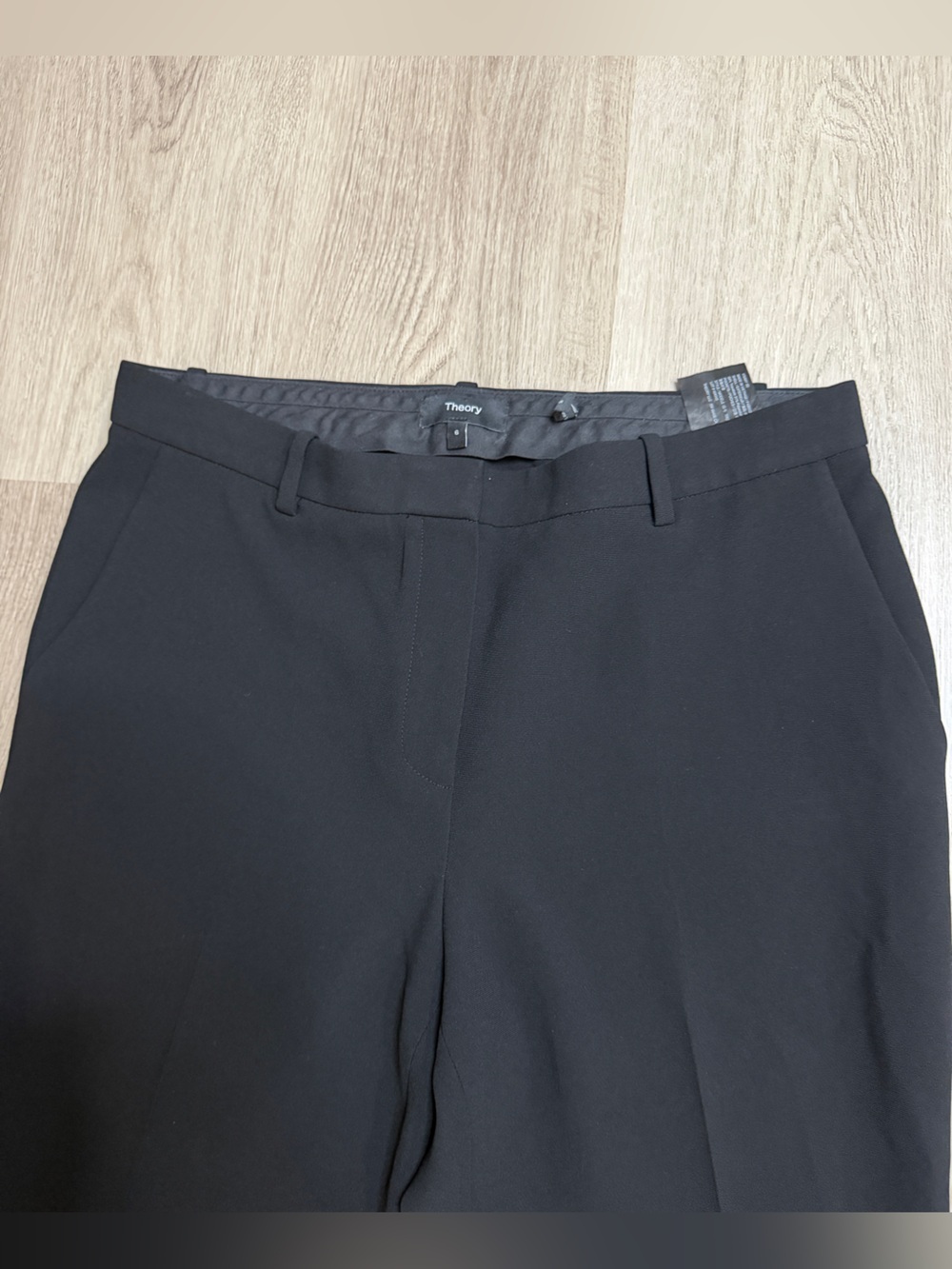Theory Black Women's Dress Pants - Slim Tailored Waistband - Picture 2 of 8